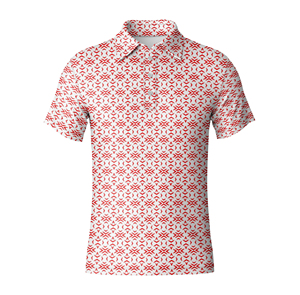 Polo de golf personnalisé avec logo imprimé pour hommes, chemise de sport à manches courtes performante, design imprimé tendance sur toute la surface - Product Image 3