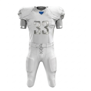 Uniforme de football américain de qualité supérieure, réfléchissant, respirant, design extérieur personnalisé, 25 ensembles MOQ, 100% polyester, sur mesure - Product Image 1