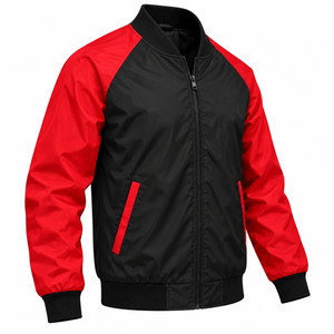 Veste coupe-vent pour homme avec logo personnalisé, style chic Y2K, streetwear, manches raglan, veste bomber, vêtements d'extérieur de mode haut de gamme pour homme - Product Image 3