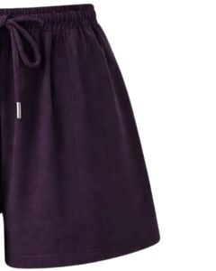 Deep Plum Women Camisole And Shorts <b>Set</b> Summer Two Piece Outfit Cotton Blend Crop Top Drawstring Shorts Casual Lounge Wear <b>Set</b> - Product Image 5