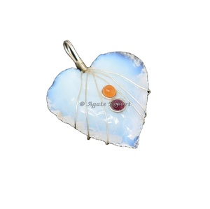 Calcedonia Choko-Reiki Piedra Colgante Piedra Semipreciosa Artesanía - Product Image 2