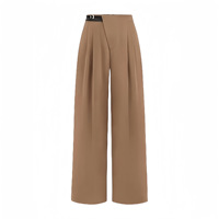 Pantalon droit décontracté pour femme, hiver, extérieur, 100% coton, respirant, séchage rapide, confortable, taille mi-haute, longueur intégrale, couleurs personnalisables
