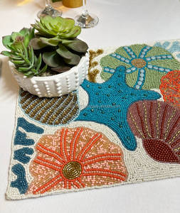 <b>Beaded</b> <b>Placemat</b> Handmade Customized Design Durable Luxury Dining Holiday Decor Non-Slip MS Handicraft Housewarming - Product Image 5