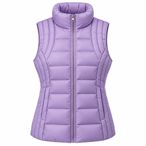 Plus Size Winter Woman Puffer Vest Custom Warm Knitted Breathable Eco-Friendly Windproof Canvas <b>Packable</b> Sleeveless <b>Jacket</b> - Product Image 6