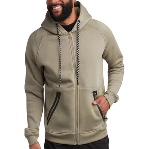 Custom Wool/Nylon Zip Hoodie Oversized Fit Solid Color French Terry Premium Eco-Friendly Sporty Winter High Quality Men's Hoodie - Product Image 6