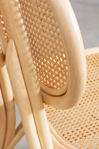 Silla de comedor minimalista moderna para exteriores, cómoda, de teca, ratán, respaldo de Metal para el hogar, bares, jardines, bodas, fiestas, escuelas - Product Image 4