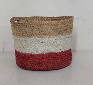 Panier de rangement tressé à la main tendance pour maisons modernes, en jacinthe d'eau et jonc de mer, support à fruits, organisateur de jouets pour la maison et l'hôtel - Product Image 2