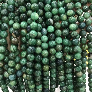 Cuentas de Fuchsite Verde Natural, Piedras Preciosas Lisas, Cristal de Mica para Joyería, Certificado IGI, Proveedor de Gemas ZUBEDA de Rajasthan - Product Image 6