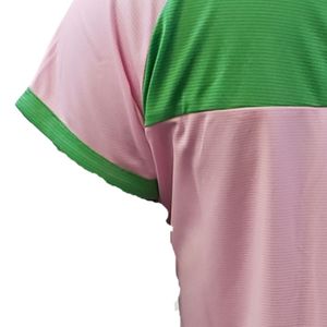 เสื้อโปโลสีชมพูสีเขียวผู้หญิงแขนสั้นเสื้อกีฬาปักโลโก้ออกแบบลำลองชุดกีฬาชุดทีมแฟชั่นกลางแจ้ง - Product Image 6