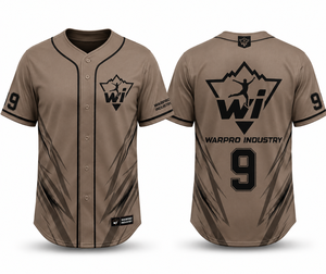 Camiseta de Béisbol WARPRO INDUSTRY para Hombre, Manga Corta, Cierre de Botones, Sublimada, Absorbe la Humedad, Talla Adulto 9 - Product Image 1