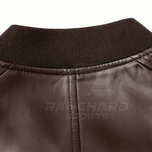 Veste bomber en cuir de vache véritable pour homme, fermeture éclair classique, vêtement d'extérieur décontracté chaud pour l'hiver, séchage rapide, écologique, respirant - Product Image 5
