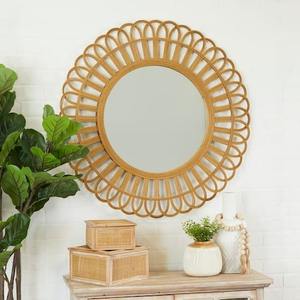 Bohemian Style Home Decoration <b>Round</b> Rattan <b>Mirror</b> - Product Image 6