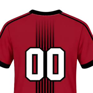 Red Maroon White Rugby <b>Jersey</b> <b>Short</b> Sleeve V Neck Team Uniform Breathable Lightweight Custom Training Sportswear Shirt - Product Image 4