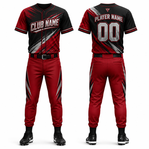 Ropa Deportiva de Béisbol/Sóftbol para Niños, Color Gris Naranja, Blusa de Manga Corta Antibacterial que Absorbe la Humedad, Nombre del Equipo Personalizado, Poliéster/Algodón - Product Image 1