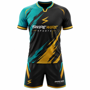 เสื้อฟุตบอลผู้ใหญ่แบบยูนิเซ็กซ์ โพลีเอสเตอร์ 100% พิมพ์ลายดิจิตอล ชื่อทีมและหมายเลข คอวี แขนสั้น ยืดหยุ่นได้ น้ำหนัก 140 กรัม ทรงปกติ - Product Image 4