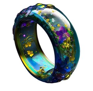 BEAUTY Jewelry Resina Acrílico Pulsera Brazalete Exagerado Deslumbrante Multicolor Ancho Irregular Cuadrado Acrílico Pulseras Mujeres - Product Image 1