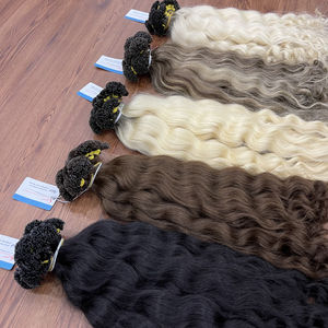 Extensiones de cabello humano Remy con punta en U, textura ondulada, cabello vietnamita, Color Natural, queratina, cabello adherido al por mayor - Product Image 2