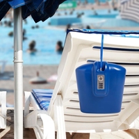 Caja Fuerte Portátil Personalizable con Cerradura de Llave, Uso Interior/Exterior, Viajes a la Playa, Marca ABA, ABS, Aleación de Zinc y Acero, Negro/Blanco, en Caja de Cartón