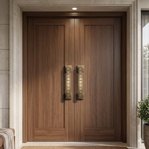 Puerta Principal de Latón de Lujo Premium |   Manija de Puerta con Acabado en Oro Rosa PVD y Negro Mate, Diseño para Puertas de Entrada de Alta Resistencia - Product Image 4