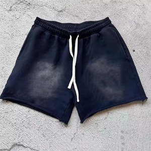 Shorts en coton lavé personnalisés pour hommes, shorts décontractés pour hommes, livraison rapide, solution de production OEM - Product Image 1