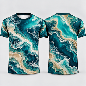 Camiseta Deportiva Casual para Hombre, Sublimada con Estampado Completo, Suave, Cómoda, de Secado Rápido, Cuello Redondo, Diseño Personalizado, Ropa Promocional - Product Image 6