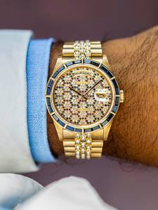 Montre de luxe entièrement sertie de diamants mosaïques de haute qualité pour hommes, édition limitée, mécanique automatique, date, mode hip-hop, acier inoxydable - Product Image 4