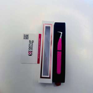 Las Mejores Pinzas para Pestañas GETUP BROSONS IMPEX de 10 mm y 90 Grados, Color Rosa Personalizado, Acero Inoxidable, Punta Lisa, Antiestáticas, de Precisión - Product Image 3