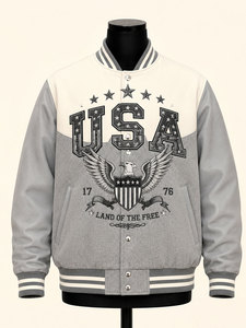 Veste de style universitaire unisexe en laine 100% brodée, design unique, qualité supérieure, respirante, doublée de coton, mode streetwear d'hiver - Product Image 1