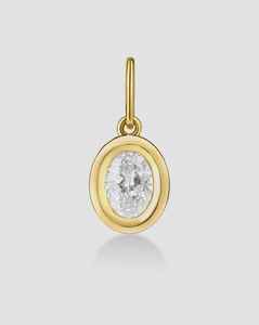 Collier Pendentif en Argent Plaqué Or avec Diamant de Laboratoire Certifié IGI, Coupes Ovale, Poire et Marquise Modernes, Bijou Fin et Élégant - Product Image 5