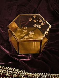 Boîte à bijoux en métal et verre pour fleurs séchées, boîte de rangement de bureau, boîte de présentation de bijoux, boîte cadeau de mariage, cadeau de fête - Product Image 6