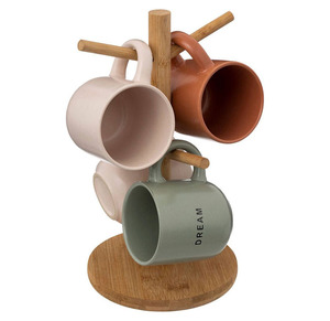 High Arrival Wooden Mug <b>Tree</b> <b>Stand</b> Rustic Artistic Handcrafted Minimalist Modern Kitchen Dining Home Office Organize - Product Image 1