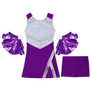 Uniforme de cheerleading personnalisé de haute qualité, imprimé en gros, avec personnalisation du logo avant, matière 100% polyester - Product Image 6