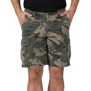 Pantalones Cortos Cargo de Lona Tejida para Hombre, Camuflaje, Cintura Media, Múltiples Bolsillos, Transpirables, Mezcla de Algodón, Casuales y Utilitarios - Product Image 1