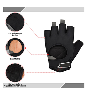 Gants de musculation personnalisés OEM pour hommes et femmes avec support de poignet, grip antidérapant, gants de sport respirants en gros - Product Image 4