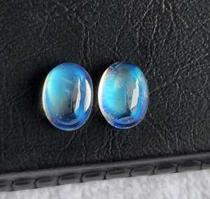 Pierre de lune arc-en-ciel 6x8 mm, forme ovale, cabochon, pierre de lune arc-en-ciel bleue, prix de gros disponible pour la fabrication de bijoux, idéal. - Product Image 4