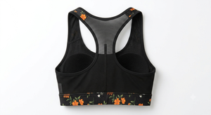 Soutien-gorge de sport à imprimé floral pour femme, maintien moyen, respirant, pour yoga, gym, MMA, boxe, vêtements de sport personnalisés par sublimation - Product Image 3