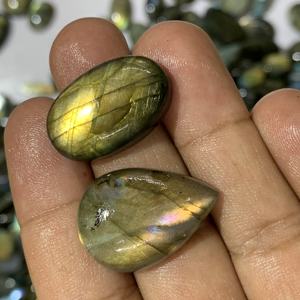 Boule de pierre précieuse naturelle en labradorite multicolores arc-en-ciel, taille personnalisée pour la fabrication de bijoux - Product Image 4