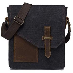 Lightweight <b>Canvas</b> Messenger <b>Bags</b> with Buckle Closure Solid Pattern <b>Large</b> Size for Daily Use - Product Image 6