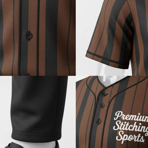 Uniformes de Béisbol Personalizados de Alta Calidad con Apliques 3D, Tela Transpirable, Opción de Nombre de Equipo, Precio al por Mayor para Hombre - Product Image 6