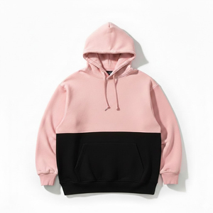 Sudadera con capucha de algodón de peso pesado con cremallera completa, manga larga, estampado en relieve, forro polar de invierno, cuello con capucha, para hermandades y fraternidades - Product Image 1