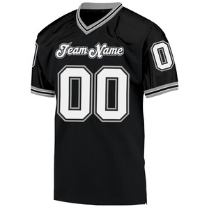 เสื้อฟุตบอลสไตล์วินเทจสีดำขาวเทาขายส่ง ชุดทีมแบบกำหนดเอง - Product Image 2