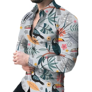 Camisa Estampada para Hombre, Manga Larga, Un Solo Botón, Otoño, 100% Algodón, Superventas, Precio Económico, Venta al Por Mayor, OEM, a la Moda, para Exportación - Product Image 5