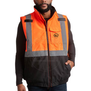 Chaleco Reflectante de Seguridad de Alta Visibilidad, Nuevo Estilo, Último Diseño, Hecho de Poliéster, ANSI Clase 1, Impermeable, con LED Intermitente y Logotipo Personalizado - Product Image 2