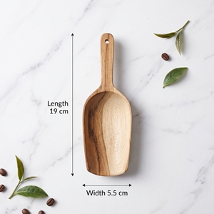 Wholesale Teak Wood Classic Design Eco-Friendly Ice Spoon 19x5.5cm Food Grade Polished Wooden Spoon - Product Image 4