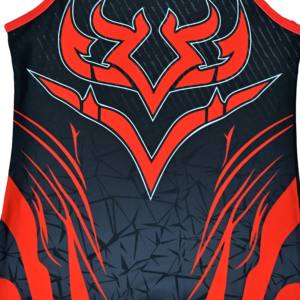 Men's Red Black Geometric Print Wrestling Singlet Moisture Wicking Fitted Tank Sleeveless Adult Size All Seasons - Product Image 6
