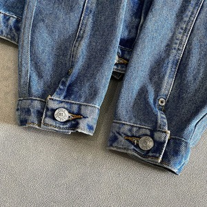 Autumn New Slim Fit Men's Classic Embroidered Denim Jacket Retro Trend <b>Top</b> <b>Distressed</b> Button Decoration Casual Patchwork Print - Product Image 6