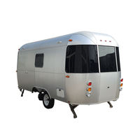 Caravane de voyage compacte en aluminium pour l'extérieur, avec cuisine et espace de couchage, unité de camping-car mobile pour 4 personnes, LIVRAISON GRATUITE