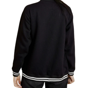 Nouvelle arrivée : Blouson universitaire enduit pour femme en peau de mouton teinte, col montant, respirant, coupe-vent, imperméable, logo frontal, chaud pour l'hiver - Product Image 2