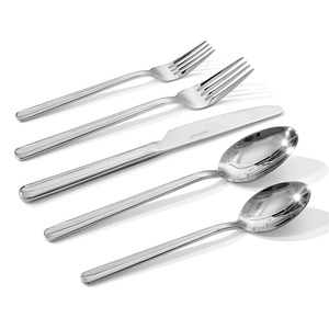 Ensemble de couverts en acier inoxydable, finition miroir, fourchette, couteau, cuillère classiques, pour occasions de mariage, style occidental, kit de 4 pièces - Product Image 1