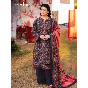 Colección de Verano Asim Jofa, Conjunto Premium de 3 Piezas con Dupatta, Pantalón de Cambray Teñido, Vestidos Salwar Kameez Pakistaníes e Indios - Product Image 2